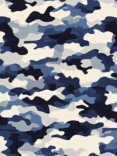 蓝白迷彩图案背景纹理