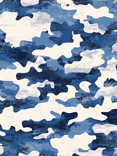 蓝白迷彩图案纹理背景