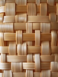 竹编纹理特写
