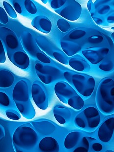 蓝色孔洞抽象纹理图案
