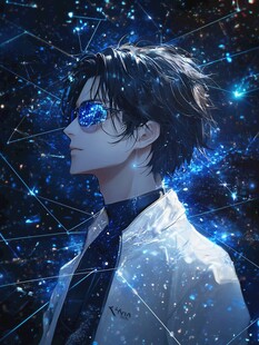 星空下的酷帅动漫少年