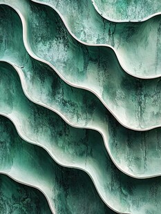 青绿色波浪纹理背景图