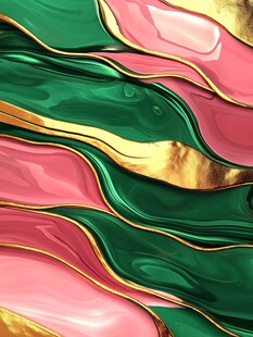 炫彩流体波纹抽象背景图