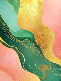 梦幻金彩流体艺术背景图