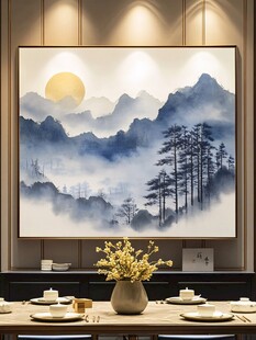 中式山水挂画 餐厅雅致氛围