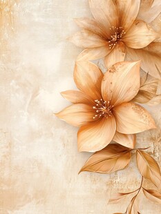 复古风金色花卉装饰画