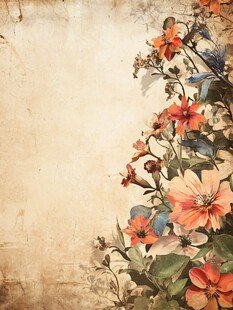 复古风花卉背景图