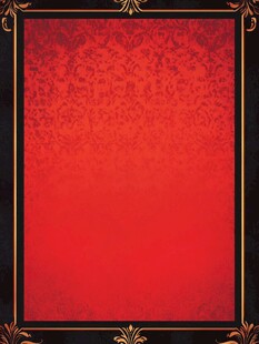红底黑金花纹装饰背景图