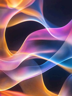 梦幻炫彩流动光影线条