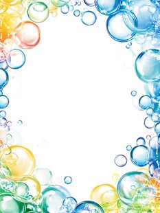 梦幻多彩气泡边框背景图