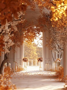 秋日浪漫户外婚礼场地