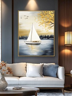 客厅帆船挂画装饰场景