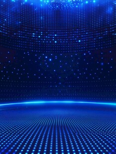 科技感蓝色粒子空间背景