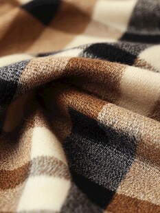 格子布料纹理特写