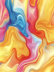 多彩流体艺术抽象背景图
