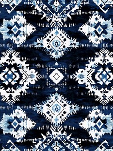 蓝白几何民族风图案纹理