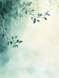 清新绿叶梦幻背景图