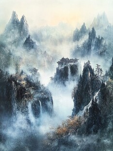 水墨群山间的缥缈古韵