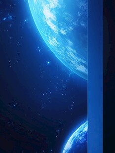 梦幻蓝色地球宇宙景象