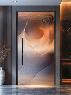 艺术感玄关玻璃门设计