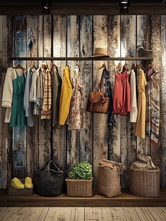 复古风服装陈列展示