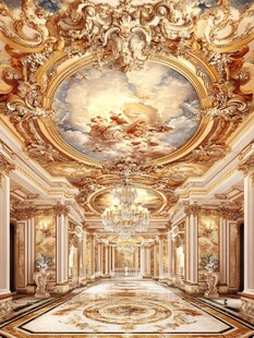 欧式奢华宫廷风华丽大厅
