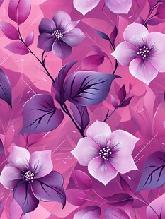 梦幻紫粉色花卉图案背景