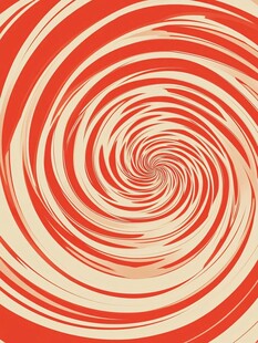 红色旋流抽象艺术图案