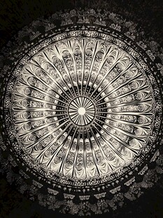 黑白曼陀罗图案艺术装饰