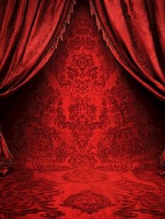 红色奢华舞台幕布背景