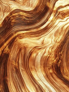 流动金棕色大理石纹理图案