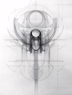 抽象几何线条构成艺术图形