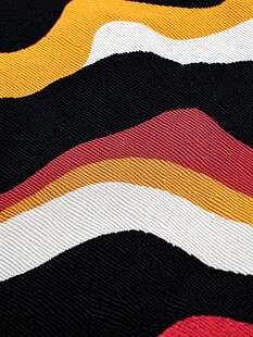 多彩波浪纹针织面料图案