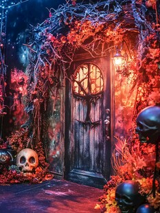 神秘万圣主题的魔幻之门