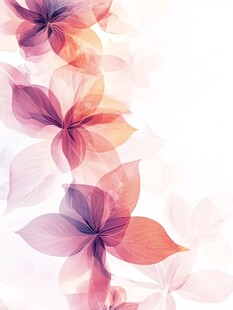 梦幻渐变花朵背景图