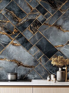 奢华大理石拼花墙面装饰