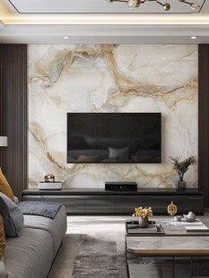 现代轻奢风客厅电视背景墙