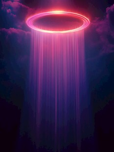 梦幻紫色光环光影特效