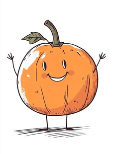 微笑的卡通南瓜