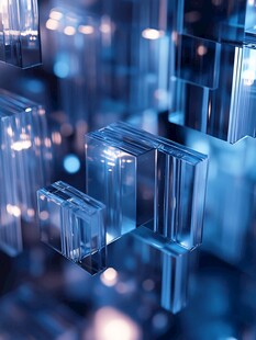 科技感透明方块立体场景