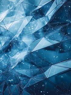 蓝色几何立体科技风背景