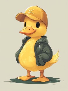 时尚小黄鸭的酷炫造型