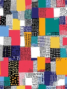 多彩几何图案无缝背景图