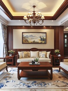 中式典雅客厅家居装饰图