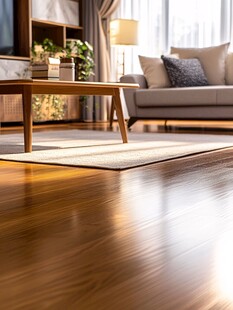 温馨客厅木地板与家居陈设