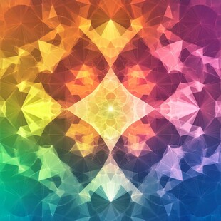炫彩几何拼接抽象背景图