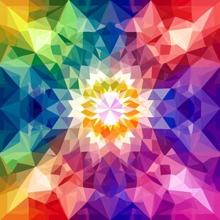 绚丽多彩几何图案背景