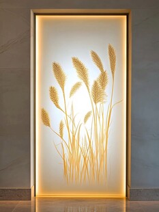 麦穗艺术玻璃装饰墙