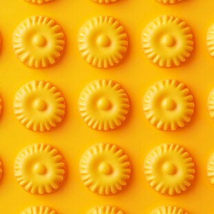 黄色圆形凸起图案纹理