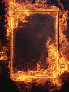 火焰边框背景 炽热氛围